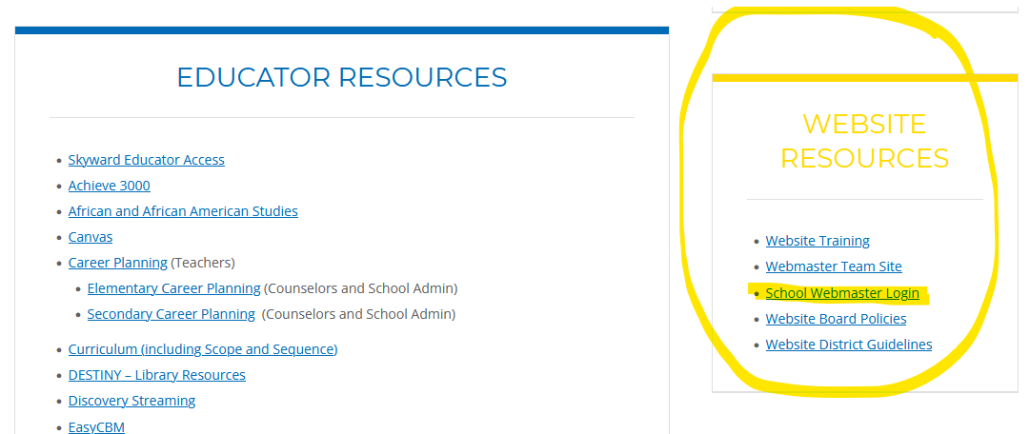 Website Resources