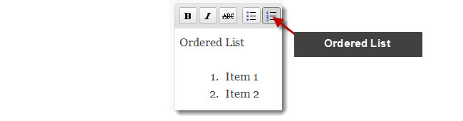 ordered lists