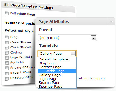 page templates feature