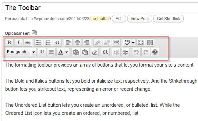 toolbar
